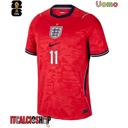 Inghilterra Marcus Rashford #11 Seconda Maglia Mondiali 2026 Manica Corta
